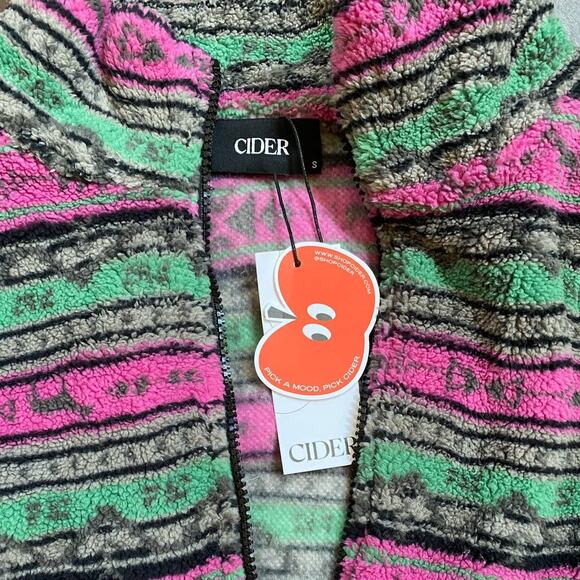 NEW! Cider Fleece Stand Collar Aztec Print Jacket NWT - S - Picture 9 of 15